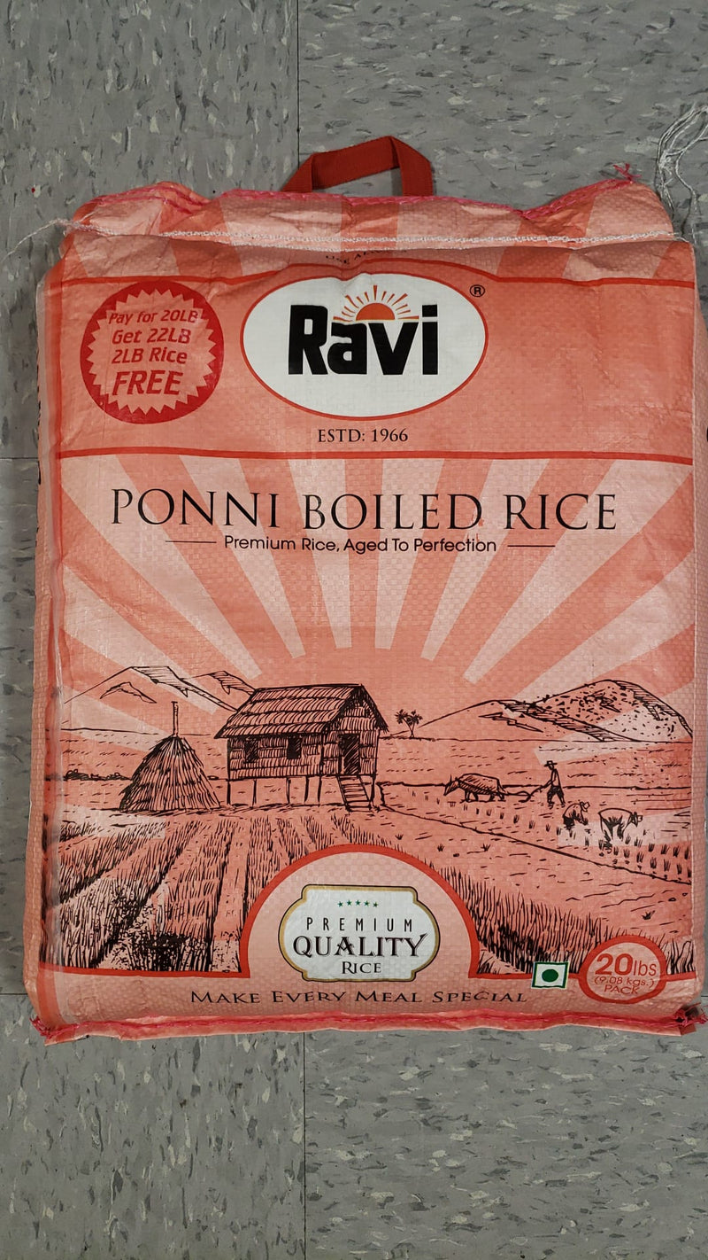 Ravi Ponni Boiled Rice 20LB