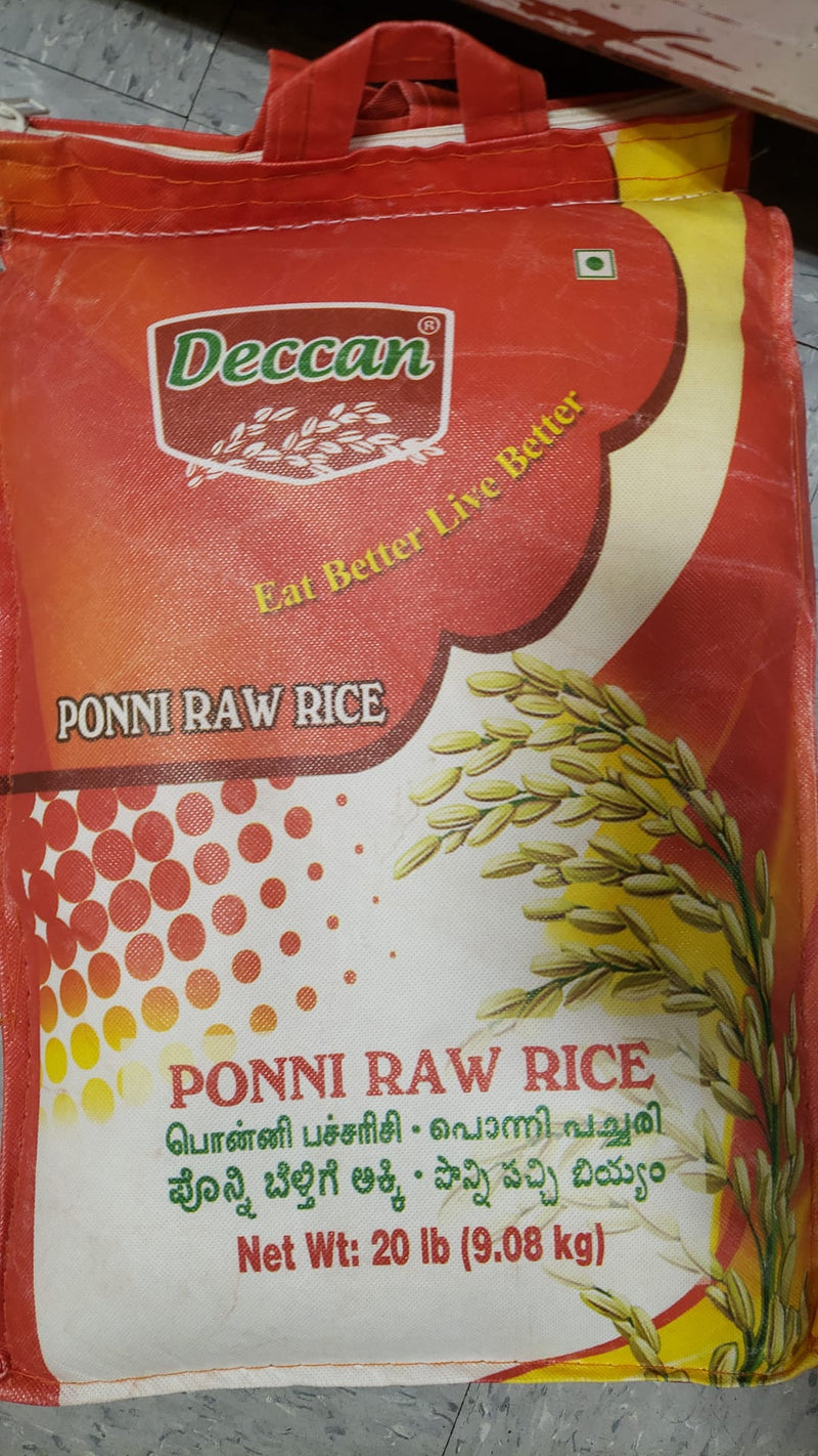 Deccan Ponni Raw Rice 20LB