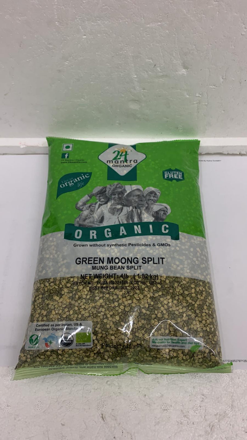 24 Mantra Organic Green Moong Split 4LB