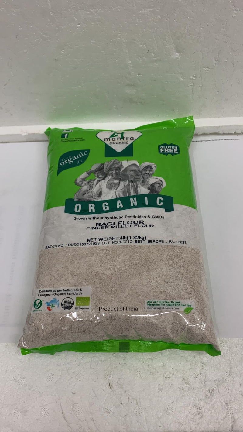 24 Mantra Organic Ragi Flour 4LB