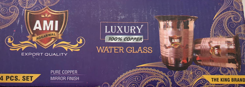 AMI Copper Water Glass 4 Pcs Set