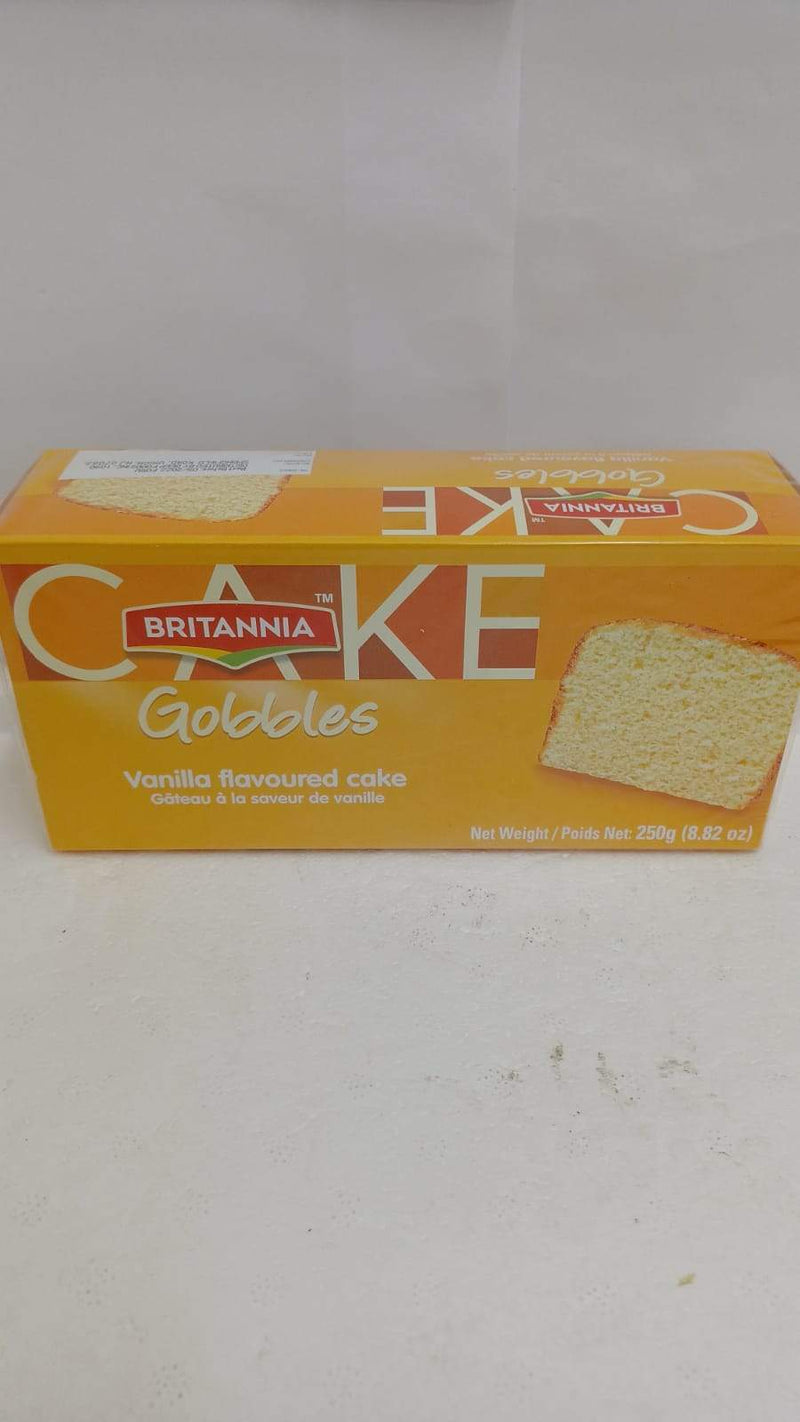 Britannia Gobbles Vanilla Flavoured Cake 250GM