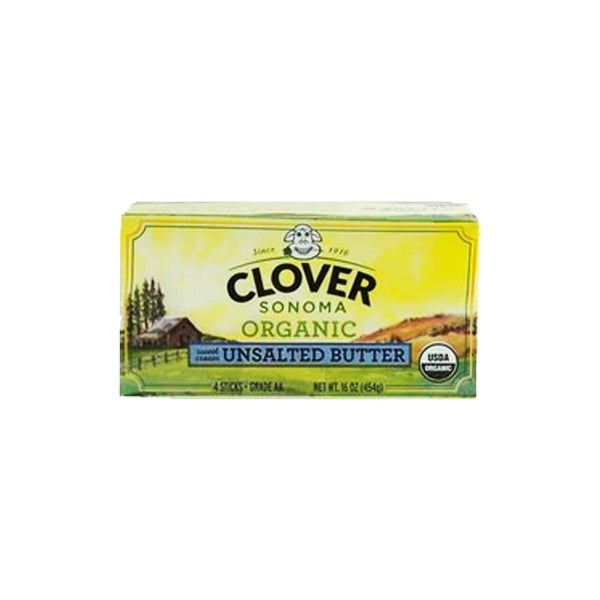 Clover Organic Unsalted Butter 16OZ 454GM