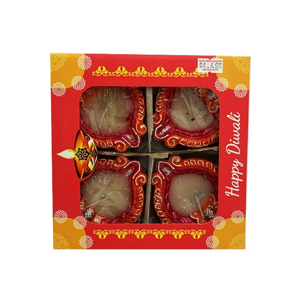 Diya with Wax 4PC