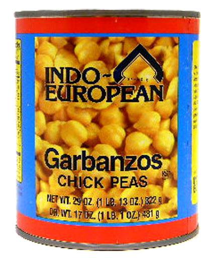 Indo European Garbanzo Chick Peas 822GM