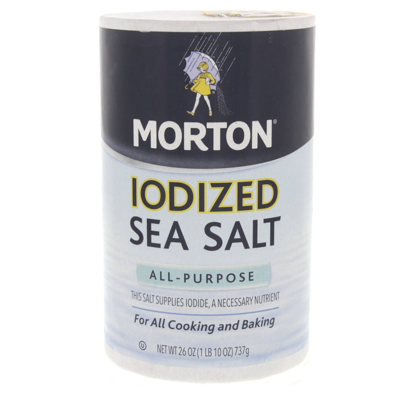Morton Iodized All Purpose Sea Salt 26OZ