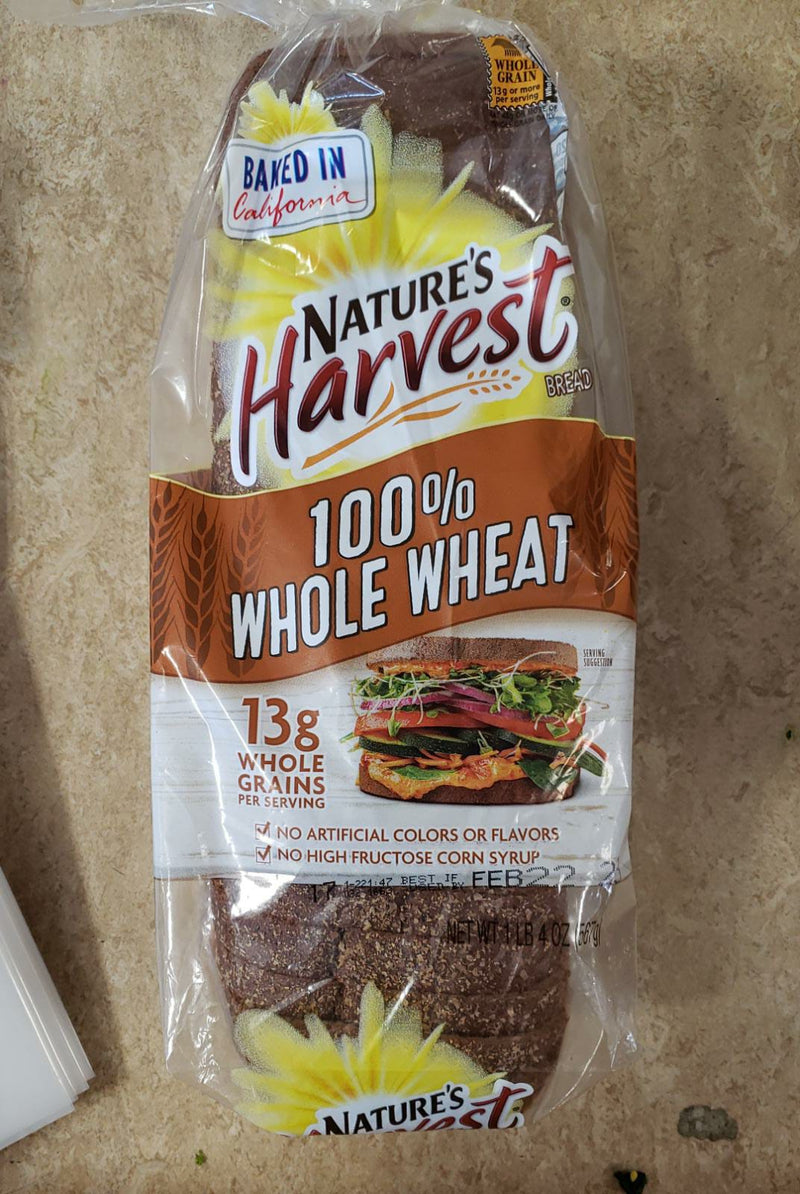 Nature's Harvest Whole Wheat Bread 567GM