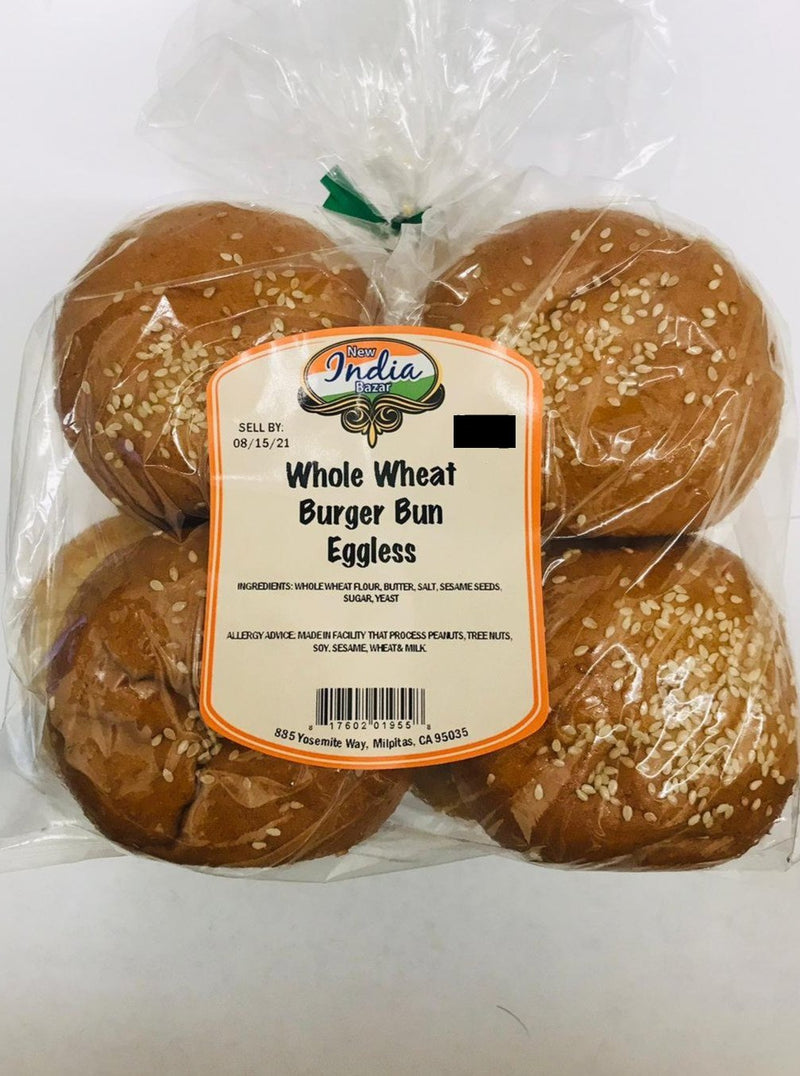 New India Bazar Whole Wheat Burger Bun Eggless