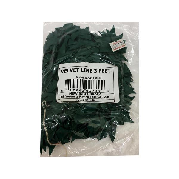 New India Bazar Velvet Line 3 Feet Green