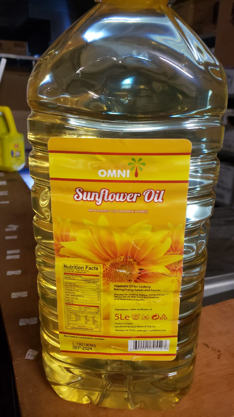 Omni Sunflower Oil 5Ltr