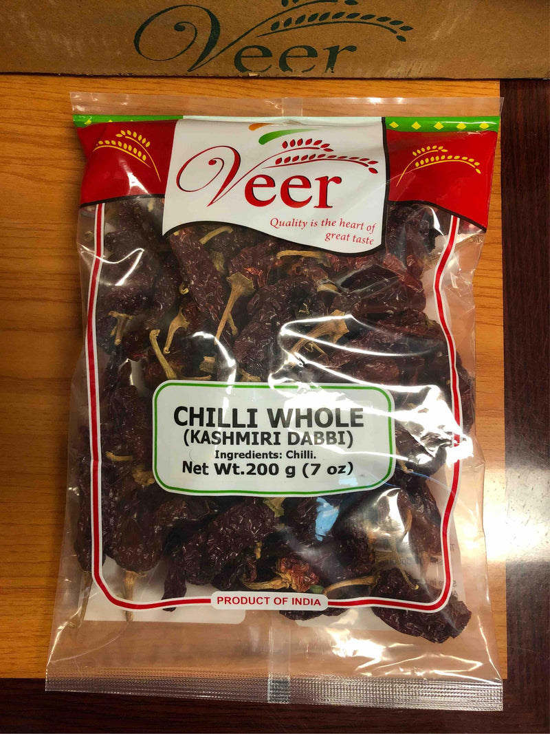 Veer Chilli Whole(Kashmiri Dabbi) 200GM