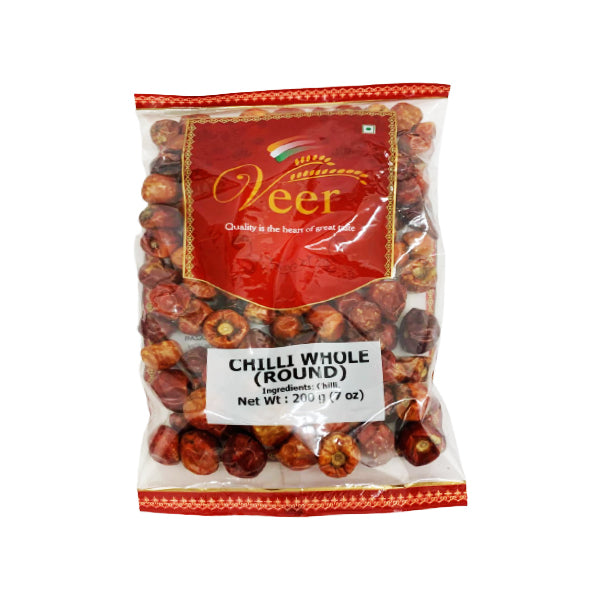 Veer Chilli Whole (Round) 200GM