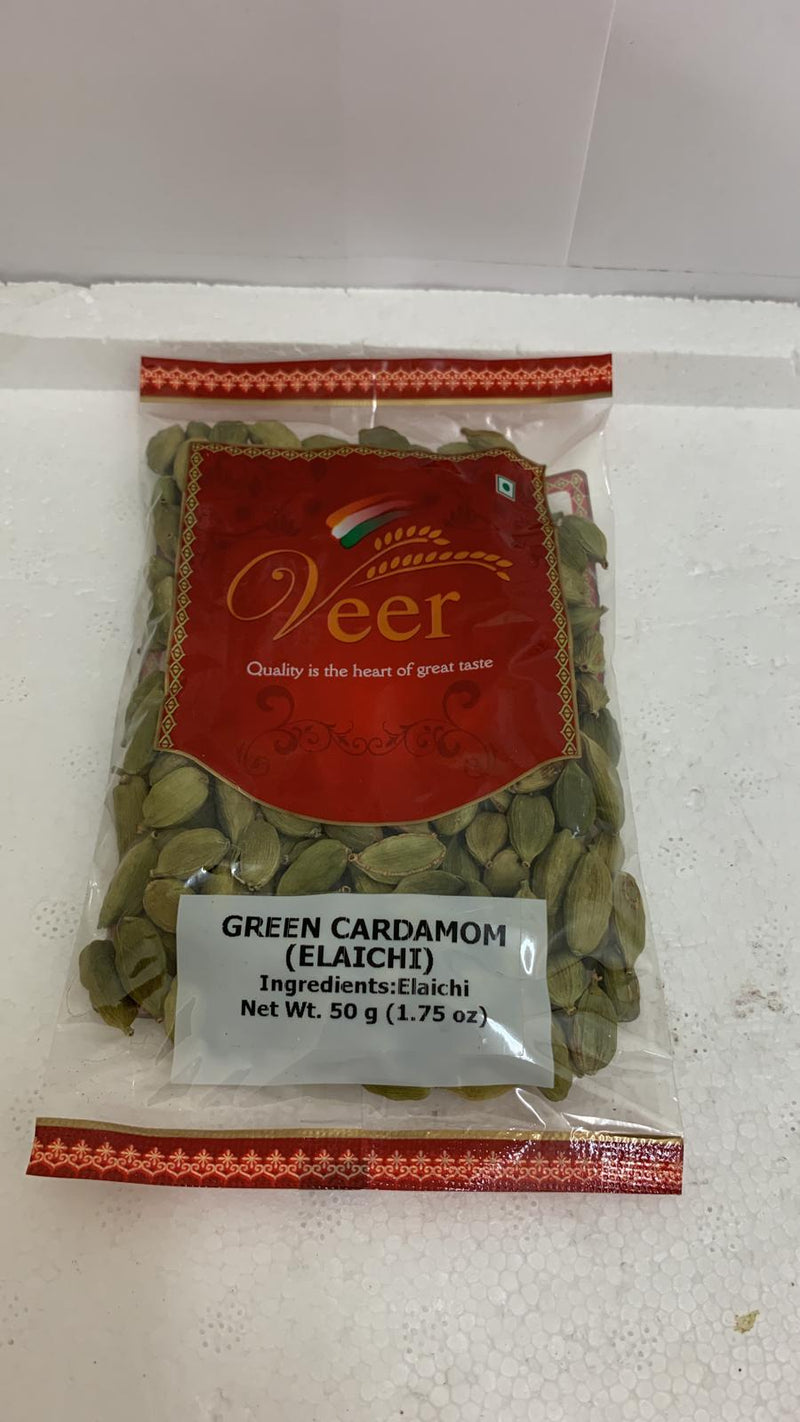 Veer Green Elaichi (cardamom) 50GM