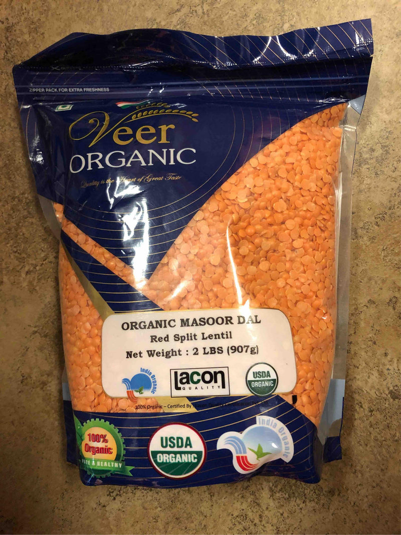 Veer Organic Masoor Dal 2LB
