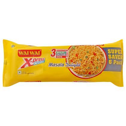 Wai Wai X-press Noodles Masala Delight 6 Pack