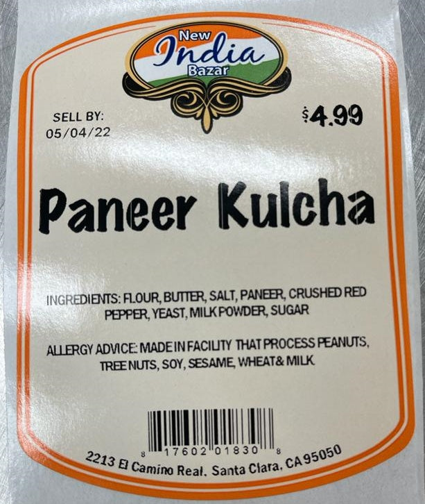 New India Bazar Paneer Kulcha